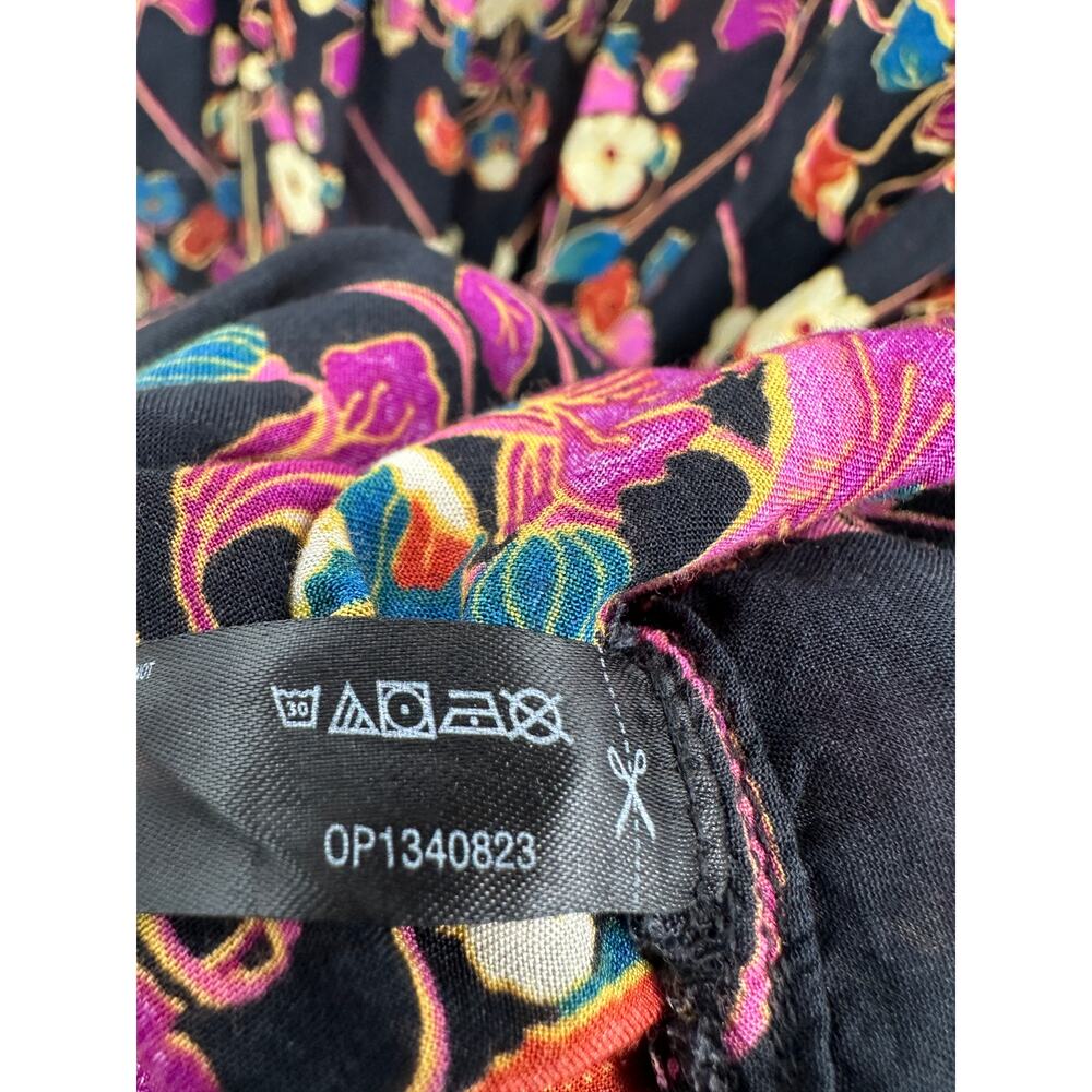 Anthropologie Women Quilted Dark Floral Boho Maxi Dress Size 2X Boho Long Summer - Picture 8 of 9